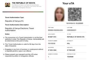 ETA Keňa, ETA do Keni, Vízum do Keni